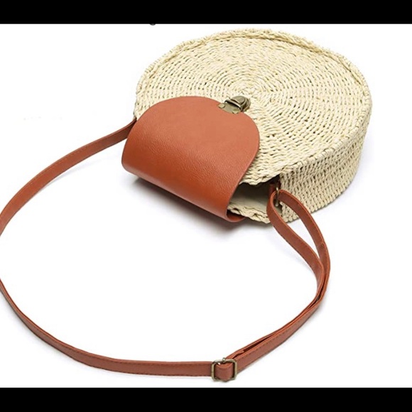 Straw Crossbody Bag Shoulder  Bag - Picture 3 of 8